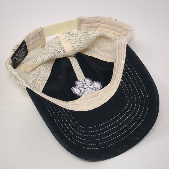 Paw Print Snapback Trucker Hat Black One Size Embroidered Mesh Back - Picture 7 of 9